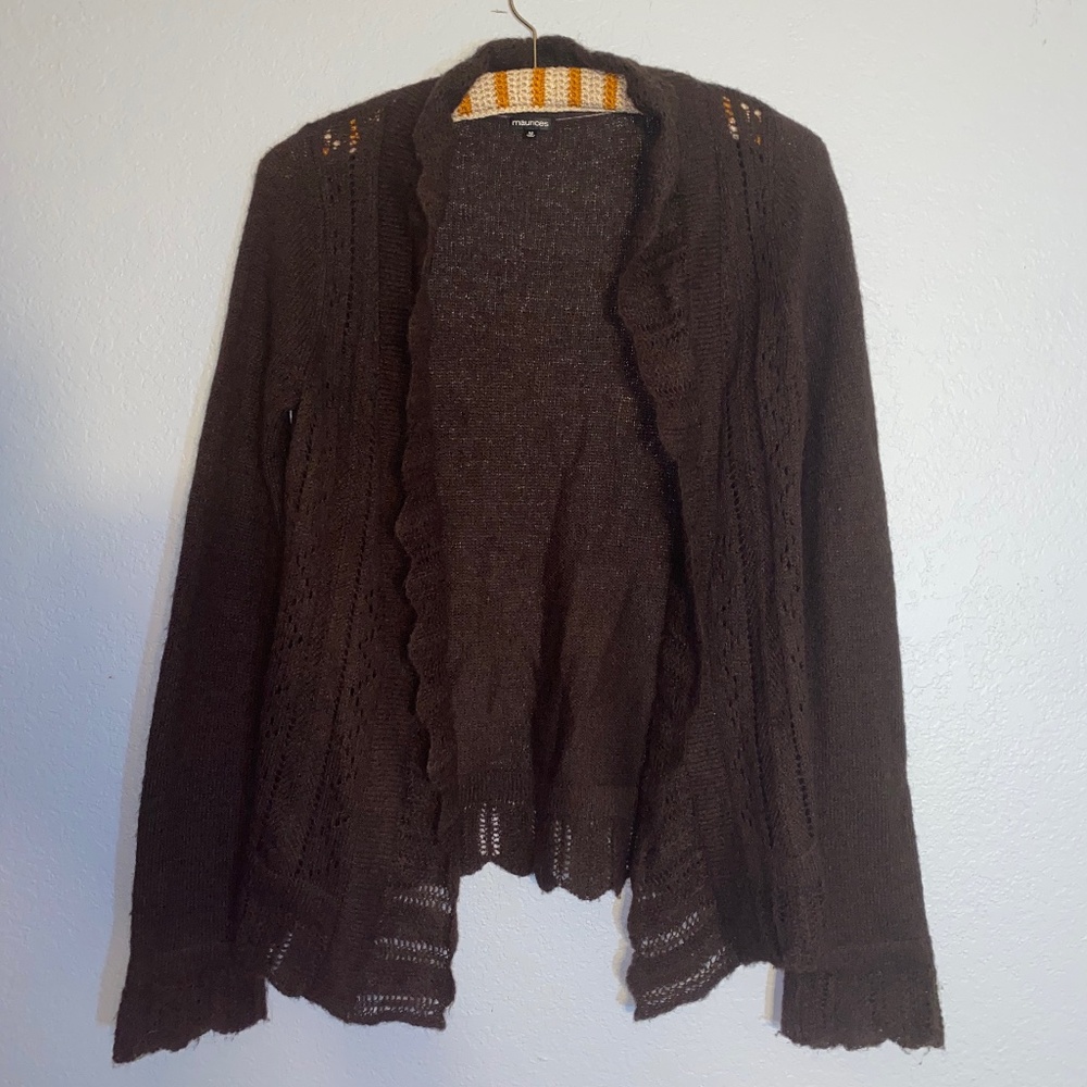 Brown Knit Cardigan